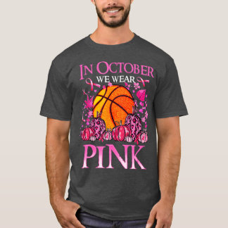 Camiseta En Octubre Usamos Cáncer De Mama De Baloncesto Ros