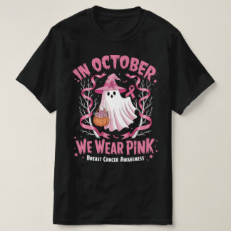 Camiseta En Octubre Usamos Cáncer De Mama De Bruja Rosa