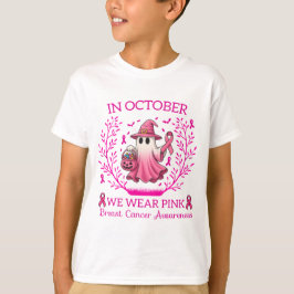 Camiseta En Octubre Usamos Cáncer De Mama De Bruja Rosa