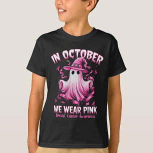 Camiseta En Octubre Usamos Cáncer De Mama De Bruja Rosa