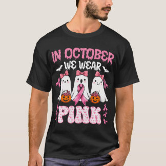 Camiseta En Octubre Usamos Cáncer De Mama De Bruja Rosa