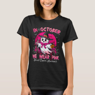 Camiseta En Octubre Usamos Cáncer De Mama De Bruja Rosa