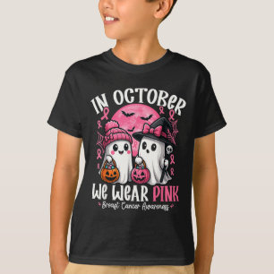 Camiseta En Octubre Usamos Cáncer De Mama De Bruja Rosa