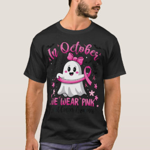 Camiseta En Octubre Usamos Cáncer De Mama De Bruja Rosa