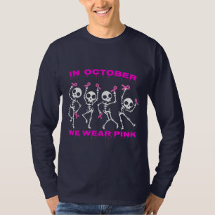 Camiseta En Octubre Usamos Cáncer De Mama De Bruja Rosa