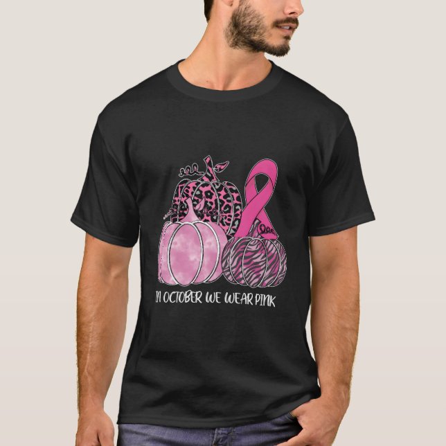 Camiseta En Octubre Usamos Cáncer De Mama De Cinta De Cinta (Anverso)