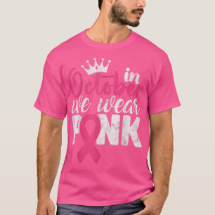 Camiseta En Octubre Usamos Cáncer De Mama De Cinta Rosa