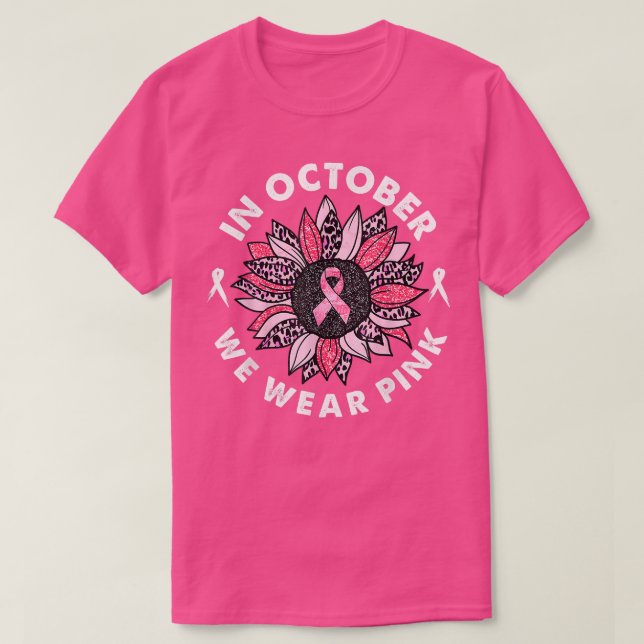 Camiseta En Octubre Usamos Cáncer De Mama De Cinta Rosa (Diseño del anverso)