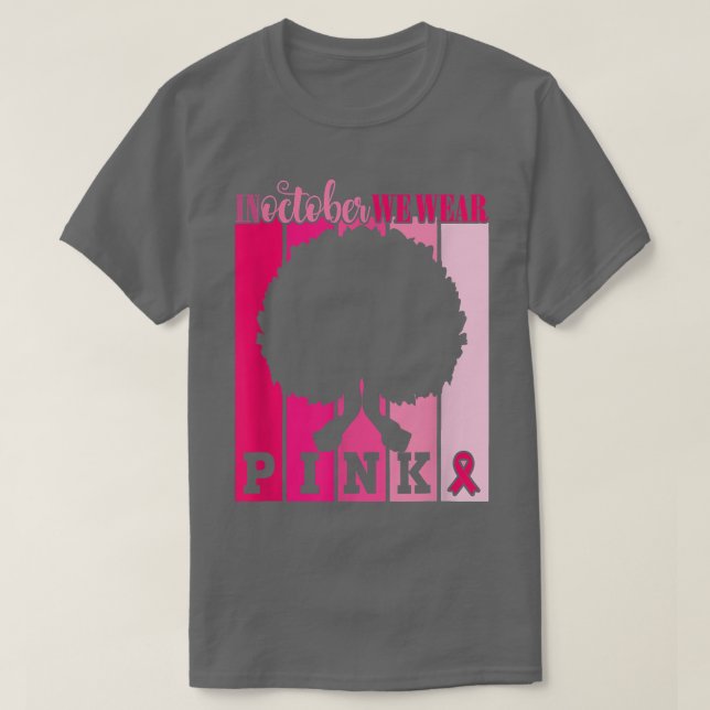 Camiseta En Octubre Usamos Cáncer De Mama De Cinta Rosa (Diseño del anverso)