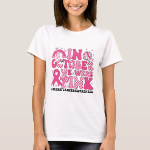 Camiseta En Octubre Usamos Cáncer De Mama De Cinta Rosa