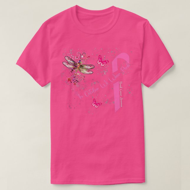 Camiseta En Octubre Usamos Cáncer De Mama De Cinta Rosa (Diseño del anverso)
