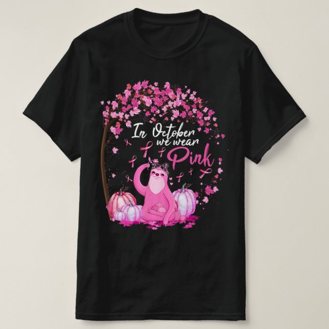 Camiseta En Octubre, Usamos Cáncer De Mama De Cinta Rosa (Diseño del anverso)
