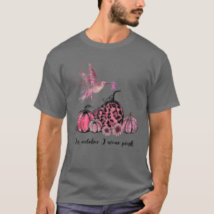 Camiseta En Octubre Usamos Cáncer De Mama De Colibrí Rosa