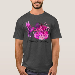 Camiseta En Octubre Usamos Cáncer De Mama De Colibrí Rosa