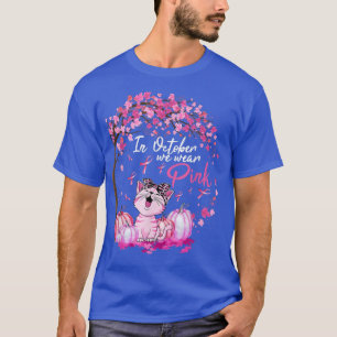 Camiseta En Octubre Usamos Cáncer De Mama De Gato De Leopar