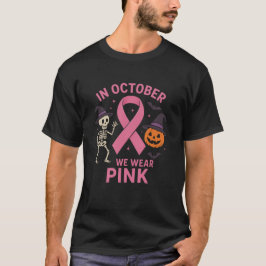 Camiseta En Octubre Usamos Cáncer De Mama De Halloween Rosa