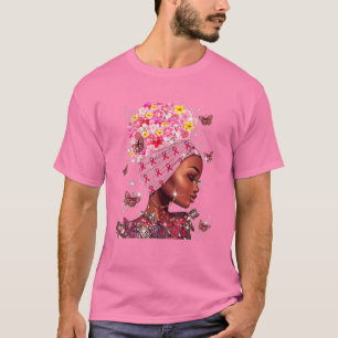Camiseta En Octubre Usamos Cáncer De Mama De Mujer Negra Ro