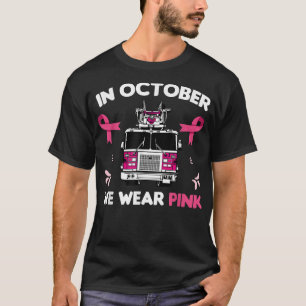 Camiseta En Octubre Usamos Cáncer De Mama De Un Bombero Ros
