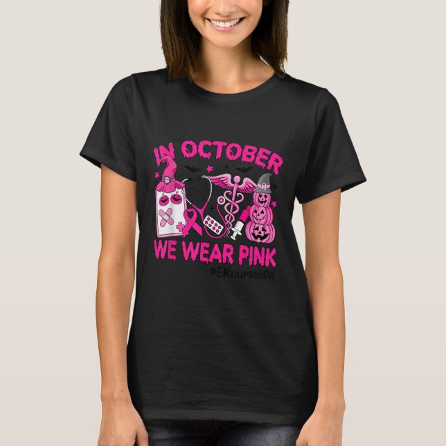 Camiseta En Octubre Usamos Cáncer De Mama De Vida De Nk Er (Anverso)