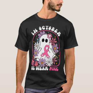 Camiseta En Octubre Usamos Cáncer De Mama Floral De Fantasm