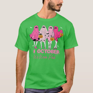 Camiseta En octubre, usamos cáncer de mama Ghoul rosado esp