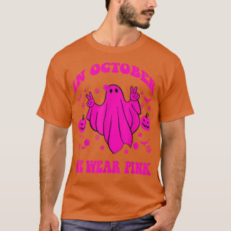 Camiseta En octubre, usamos cáncer de mama Ghoul rosado esp