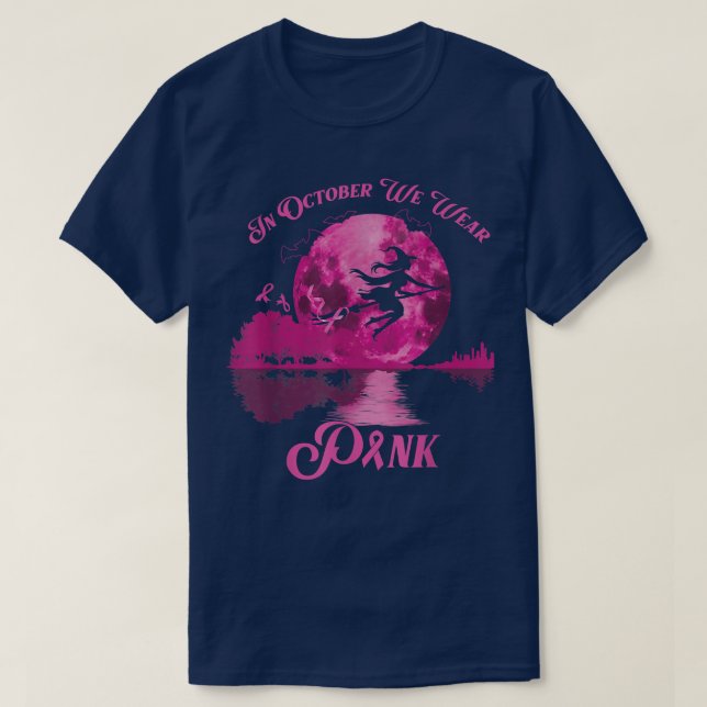 Camiseta En Octubre Usamos Cáncer De Mama Gracioso Rosa  (Diseño del anverso)