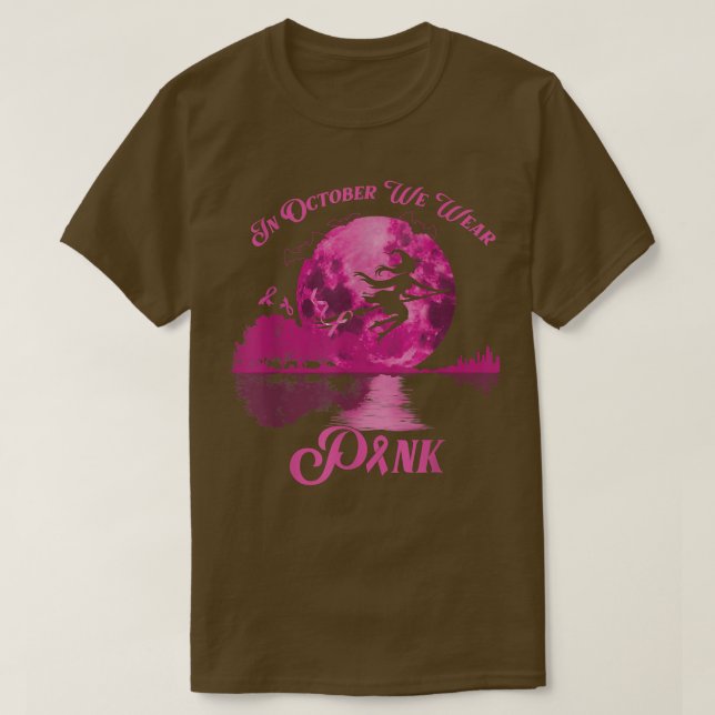 Camiseta En Octubre Usamos Cáncer De Mama Gracioso Rosa  (Diseño del anverso)
