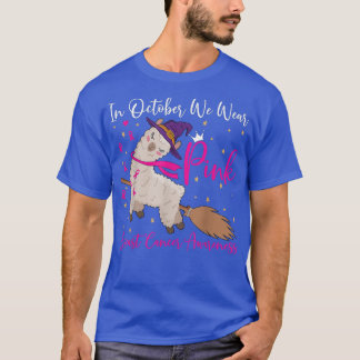 Camiseta En Octubre Usamos Cáncer De Mama Llama Cinta Rosa