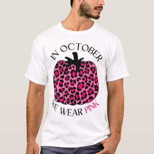 Camiseta En Octubre Usamos Cáncer De Mama Rosado