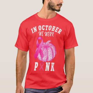 Camiseta En Octubre Usamos Cáncer De Mama Rosado