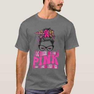 Camiseta En Octubre Usamos Cáncer De Mama Rosado Y Desorden