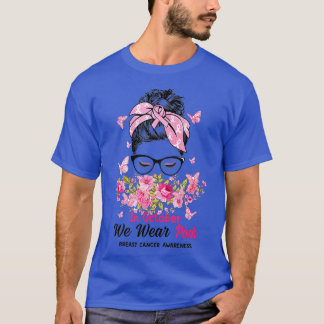 Camiseta En Octubre Usamos Cáncer De Mama Rosado Y Desorden