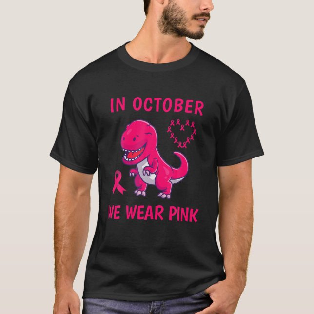Camiseta En Octubre Usamos Cinta Cáncer De Mama Rosa (Anverso)