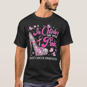 Camiseta En Octubre, Usamos Cinta Rosa De Techo Alta De Pec