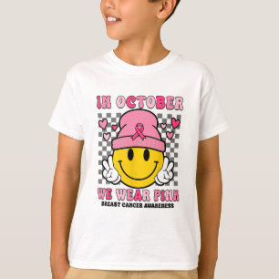 Camiseta En Octubre Usamos Cinta Rosa Fantasma Halloween Br