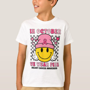 Camiseta En Octubre Usamos Cinta Rosa Fantasma Halloween Br