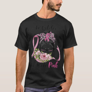 Camiseta En Octubre Usamos Cinta Rosa Messy Bun Breast Ca