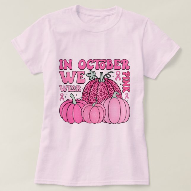 Camiseta En Octubre Usamos Conciencia Sobre El Cáncer De Ma (Diseño del anverso)