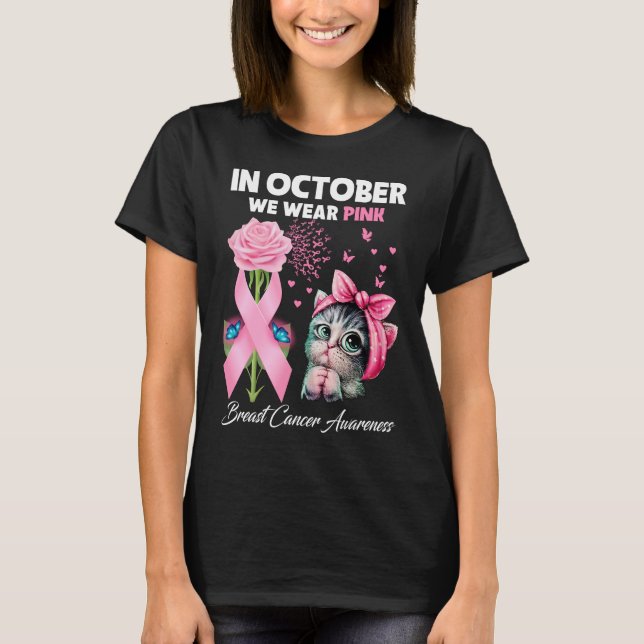 Camiseta En Octubre Usamos Conciencia Sobre El Cáncer De Ma (Anverso)