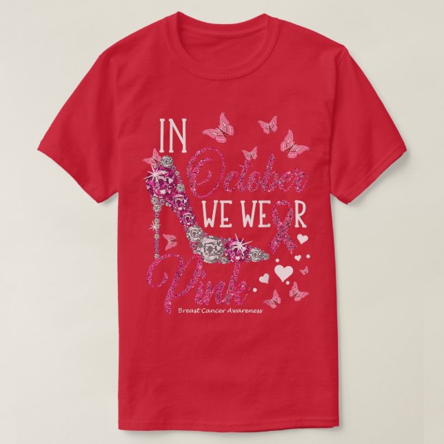 Camiseta En Octubre Usamos Conciencia Sobre El Cáncer De Ma (Diseño del anverso)