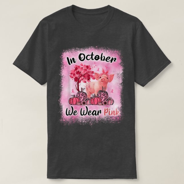 Camiseta En Octubre Usamos Conciencia Sobre El Cáncer De Ma (Diseño del anverso)