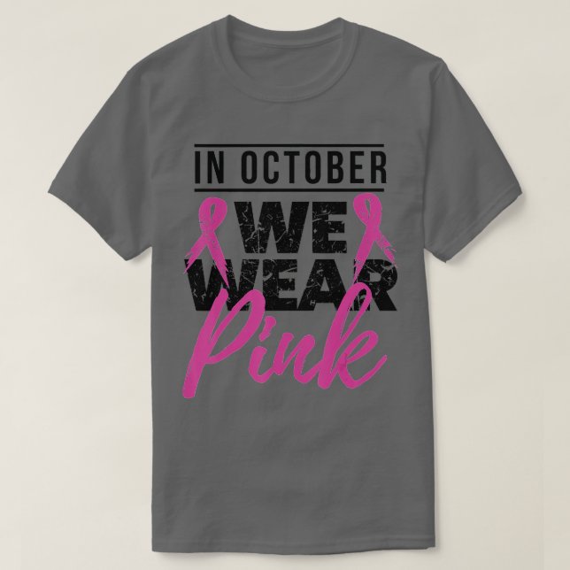 Camiseta En Octubre Usamos Conciencia Sobre El Cáncer De Ma (Diseño del anverso)