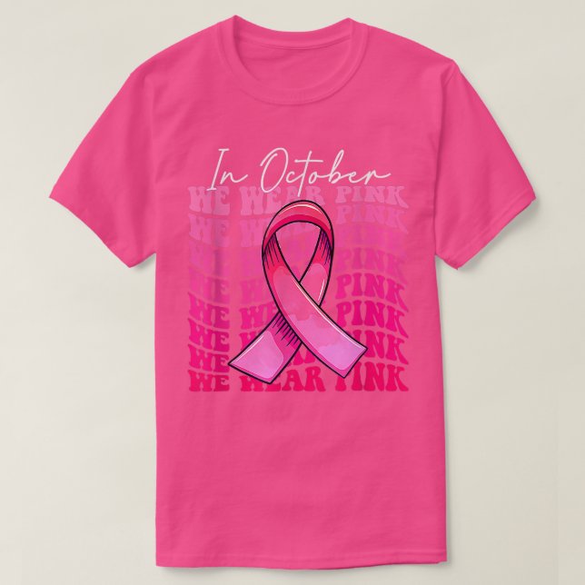 Camiseta En Octubre Usamos Conciencia Sobre El Cáncer De Ma (Diseño del anverso)