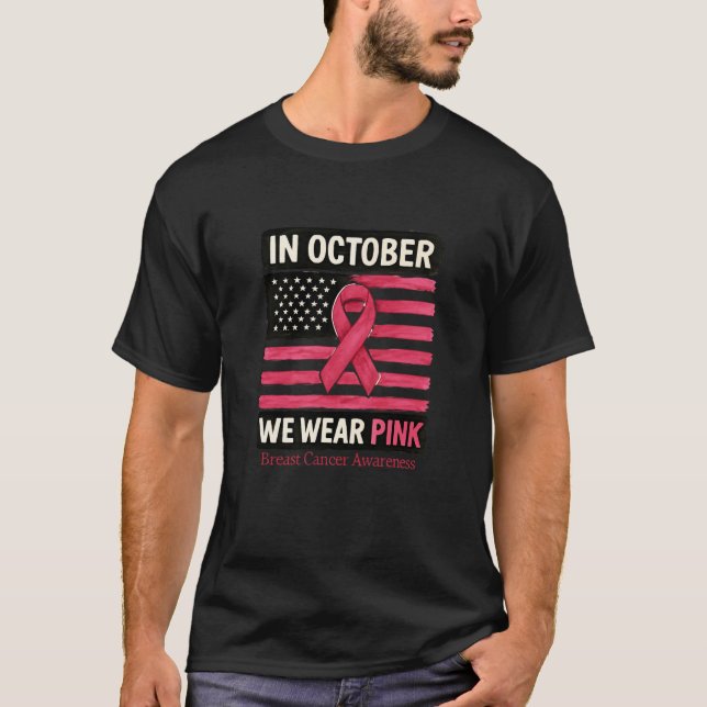 Camiseta En Octubre Usamos Conciencia Sobre El Cáncer De Ma (Anverso)