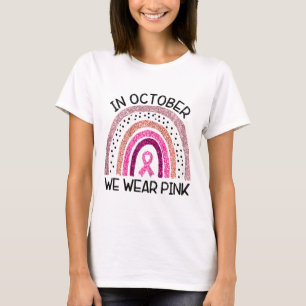 Camiseta En Octubre Usamos Conciencia Sobre El Cáncer De Ma