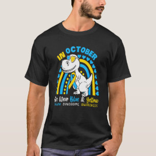 Camiseta En Octubre Usamos El Amarillo Del Díndrome De Blue