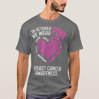 Camiseta En Octubre Usamos El Amor Rosa Esperanza La Fe Pue