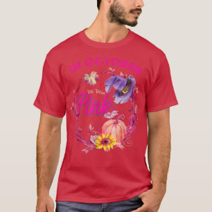 Camiseta En Octubre Usamos El Cáncer De Mama De Calabaza Ro