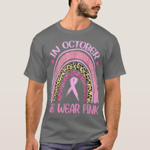 Camiseta En Octubre Usamos El Cáncer De Mama De Leopardo Ro